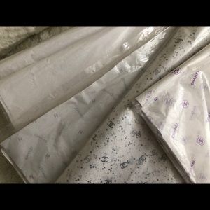 Chanel Silver Stars Tissue Paper